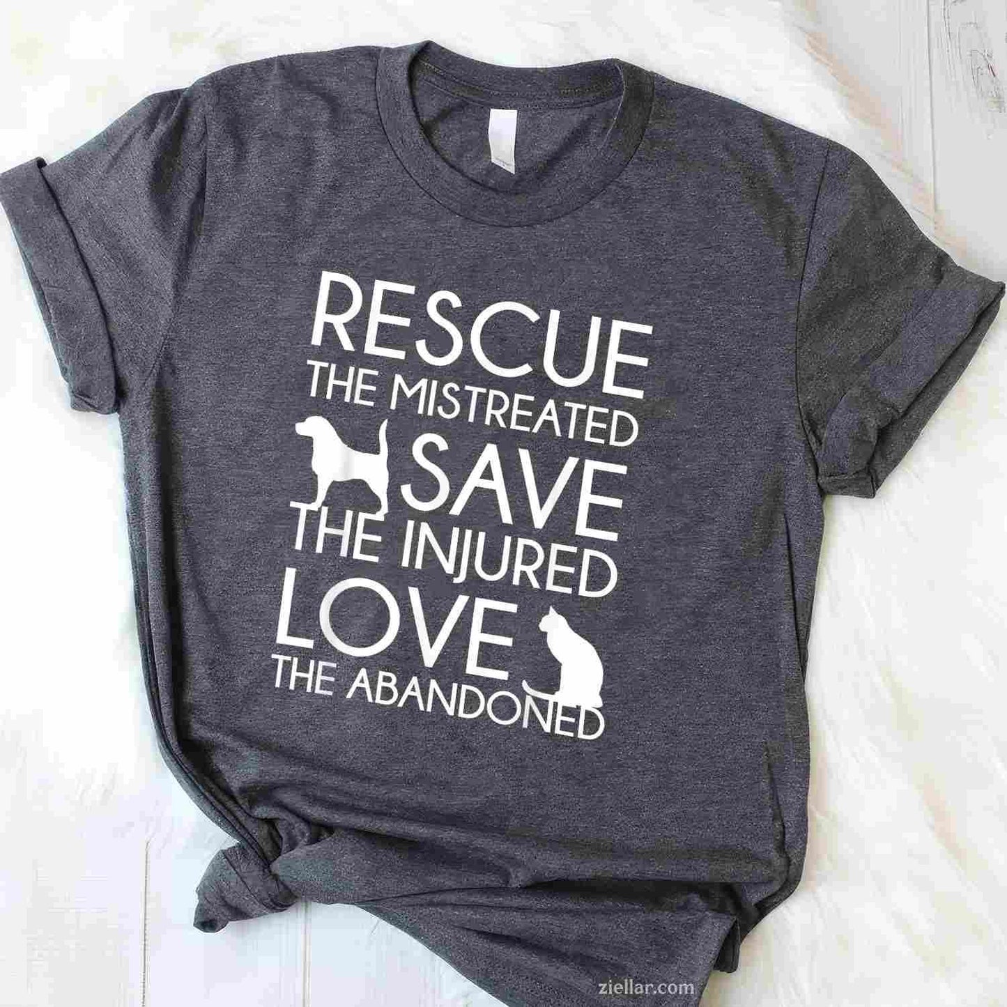 Animal Rescue Gift - Saving Animals T-Shirt, Dog Lover Vintage Graphic Tee For Men Women Adults
