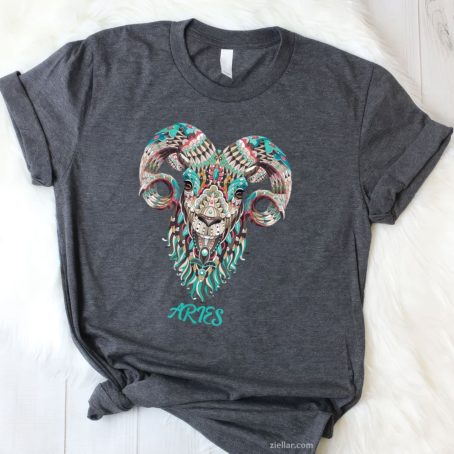 Aries Zodiac Astrology Tee and T-Shirt, March April Birthday T-Shirt Gift for Adults