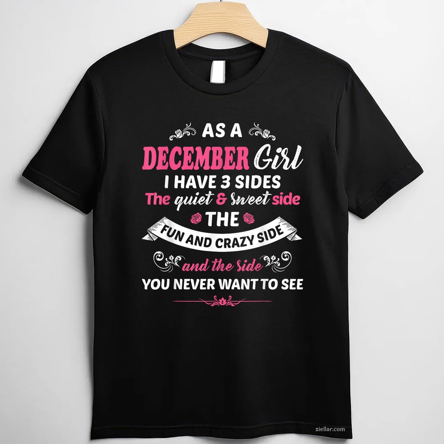 As a December Girl Tee and T-Shirt, Birthday Gift T-Shirt for Women Adults Born in December