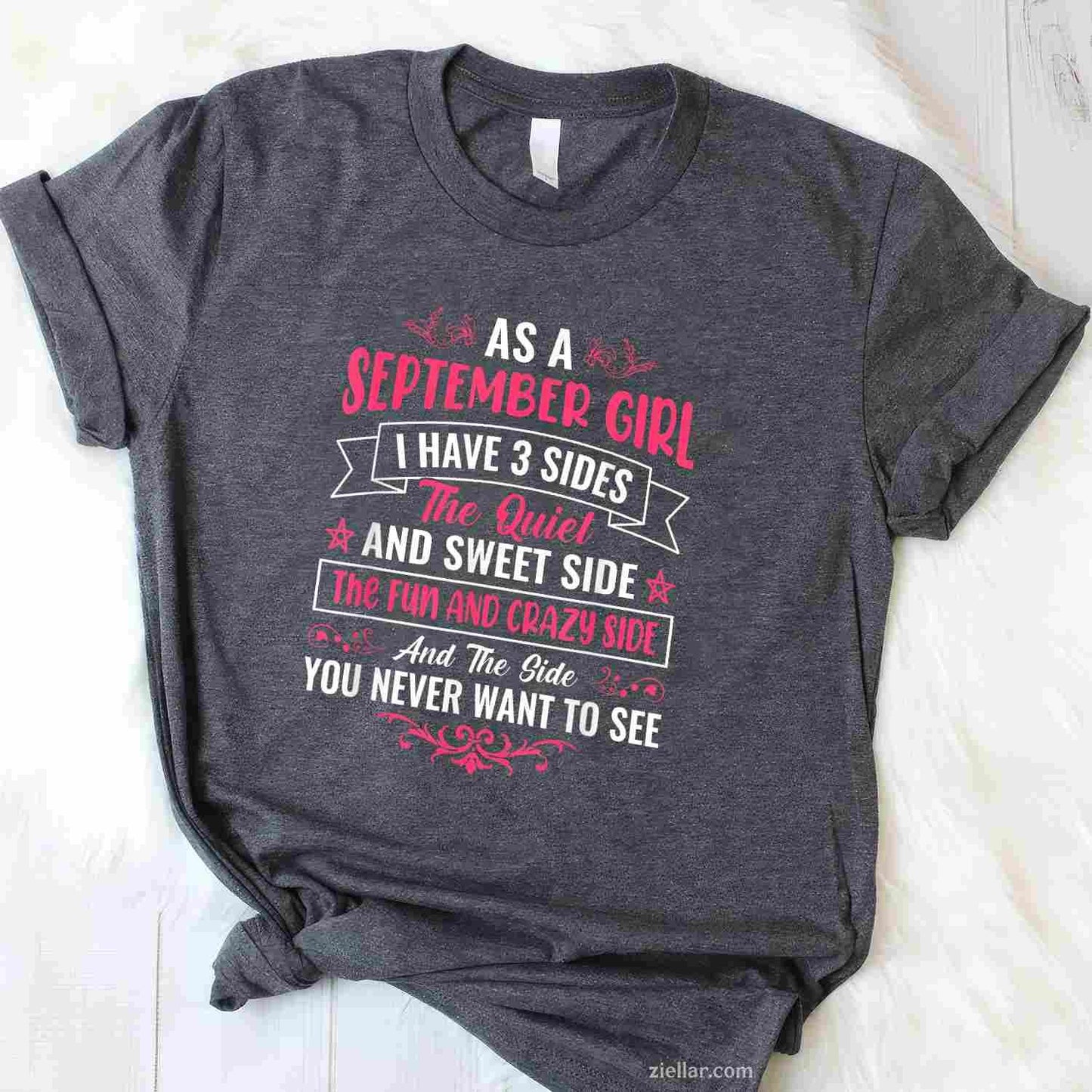 As a September girl - girls T-Shirt Tee for Men Women Adults Unisex