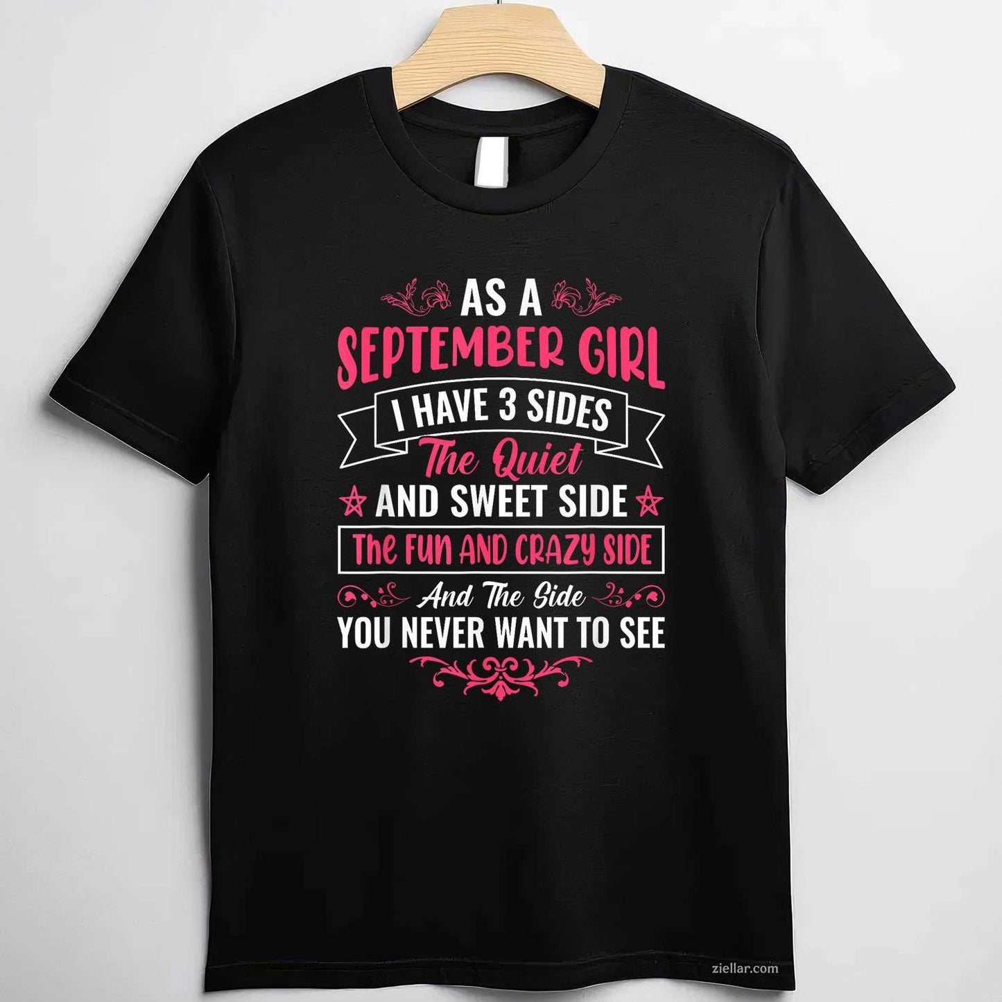 As a September girl - girls T-Shirt Tee for Men Women Adults Unisex