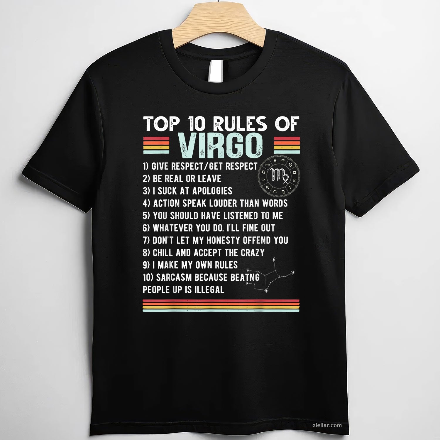 August September Zodiac Tee and T-Shirt, Virgo Birthday Astrology T-Shirt Gift for Adults