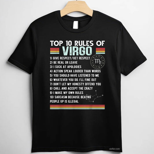 August September Zodiac Tee and T-Shirt, Virgo Birthday Astrology T-Shirt Gift for Adults