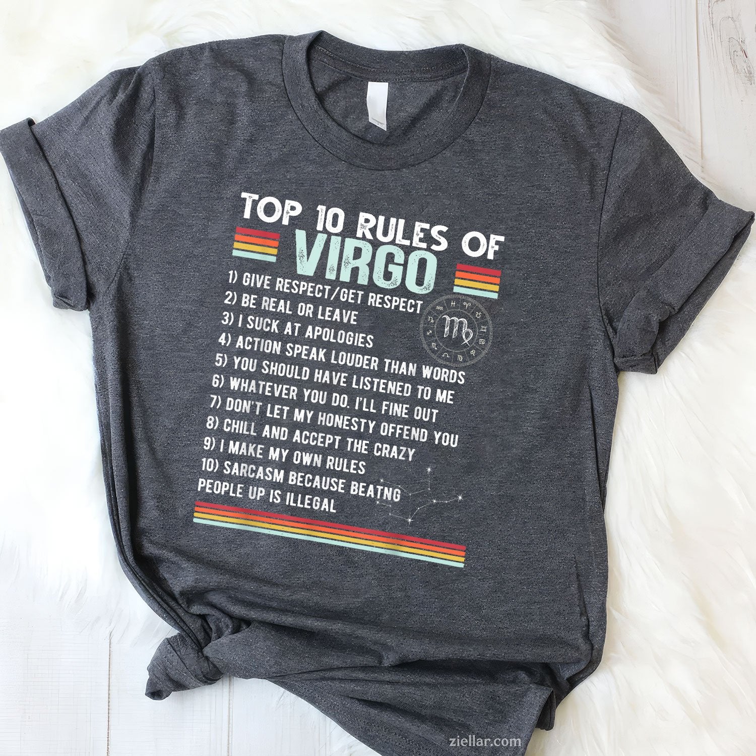 August September Zodiac Tee and T-Shirt, Virgo Birthday Astrology T-Shirt Gift for Adults