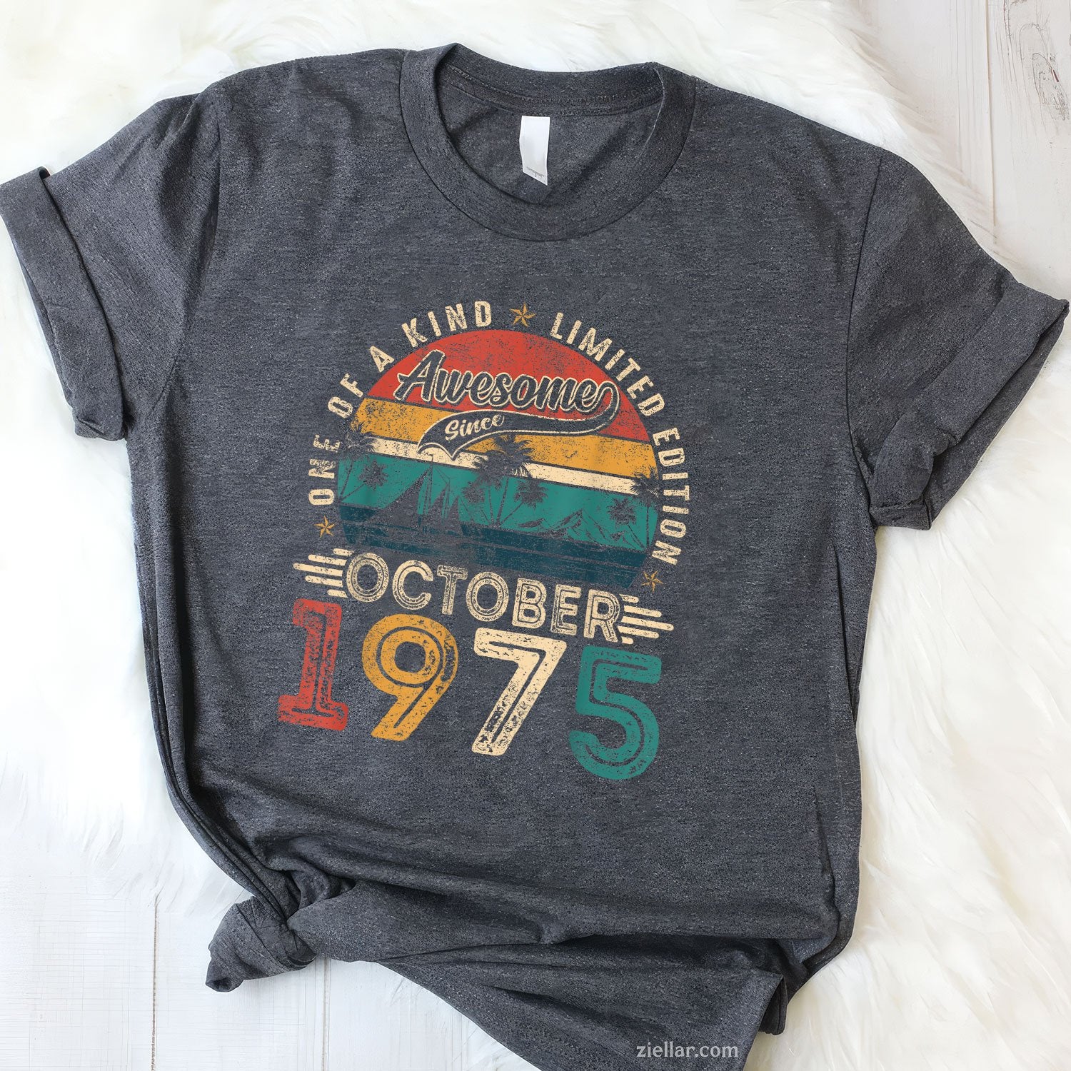Awesome Since October 1975 Tee and T-Shirt, 50th Birthday Gift T-Shirt for Men Adults