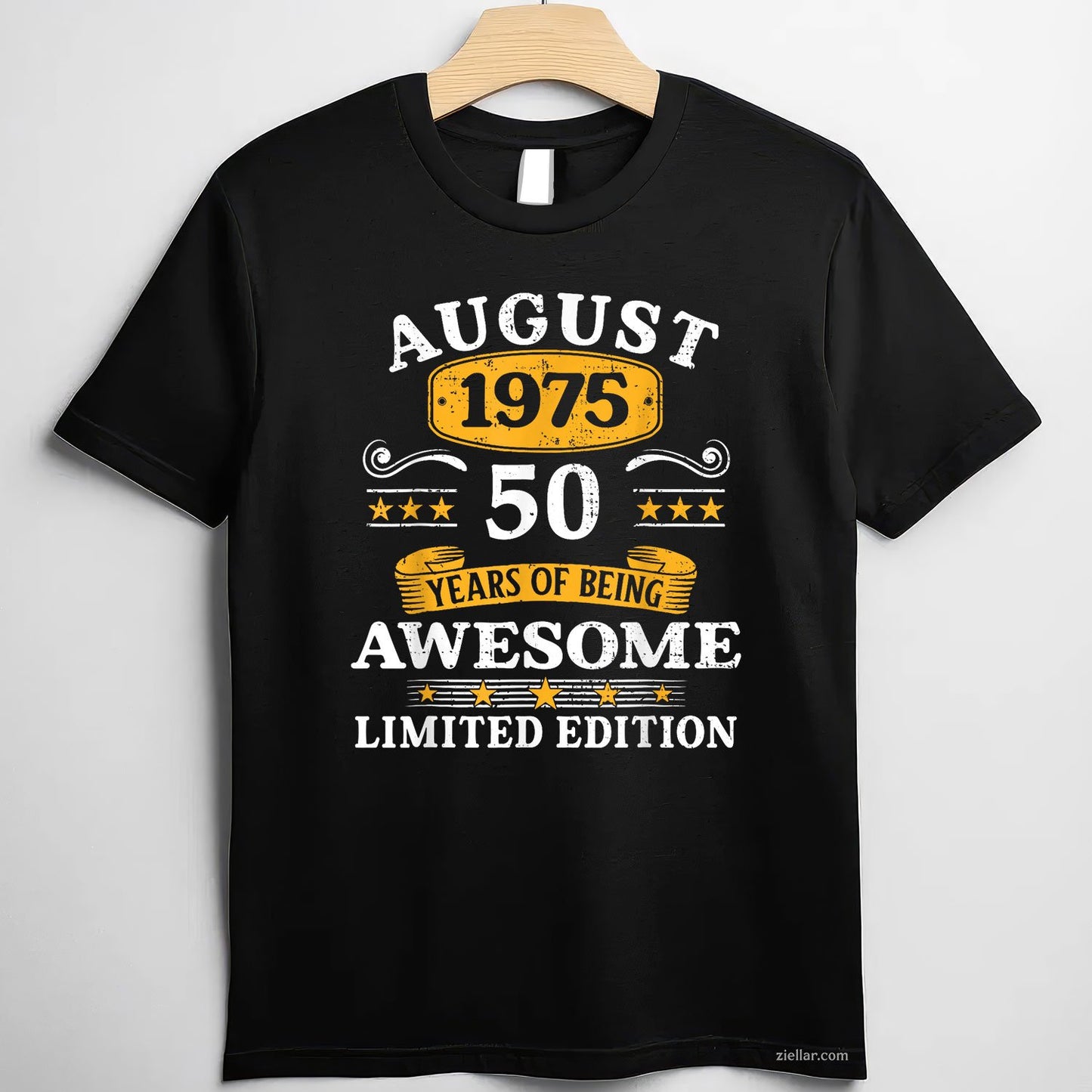 Awesome Since August 1975 Tee and T-Shirt, 50th Birthday Gift T-Shirt for Adults
