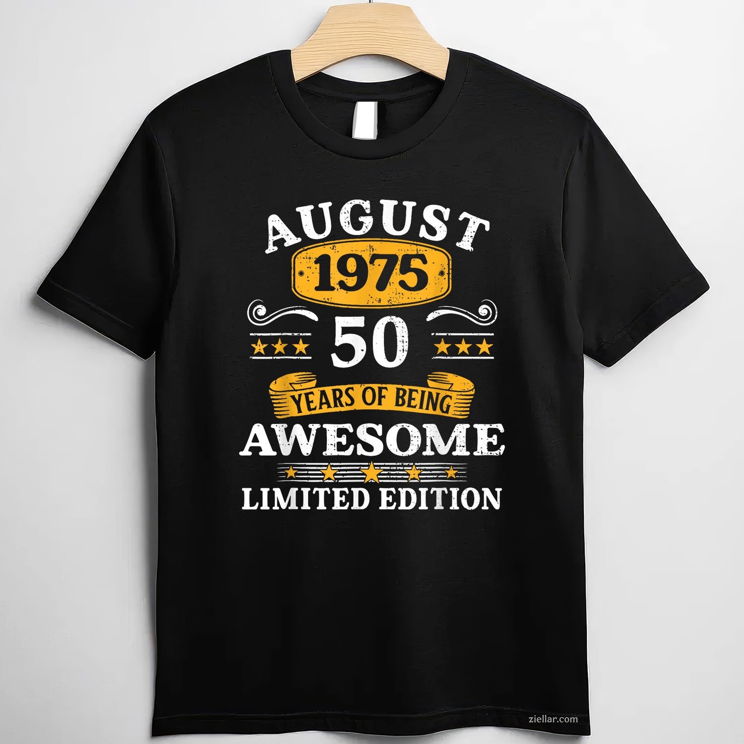 Awesome Since August 1975 Tee and T-Shirt, 50th Birthday Gift T-Shirt for Adults