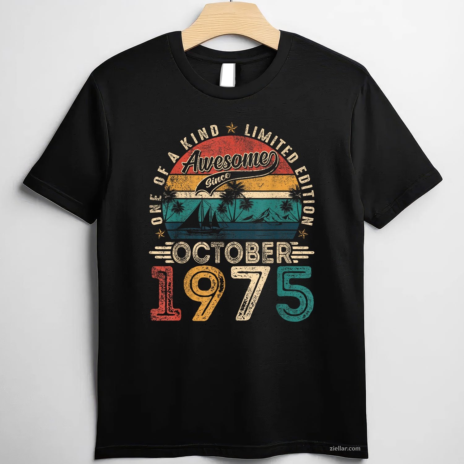 Awesome Since October 1975 Tee and T-Shirt, 50th Birthday Gift T-Shirt for Men Adults