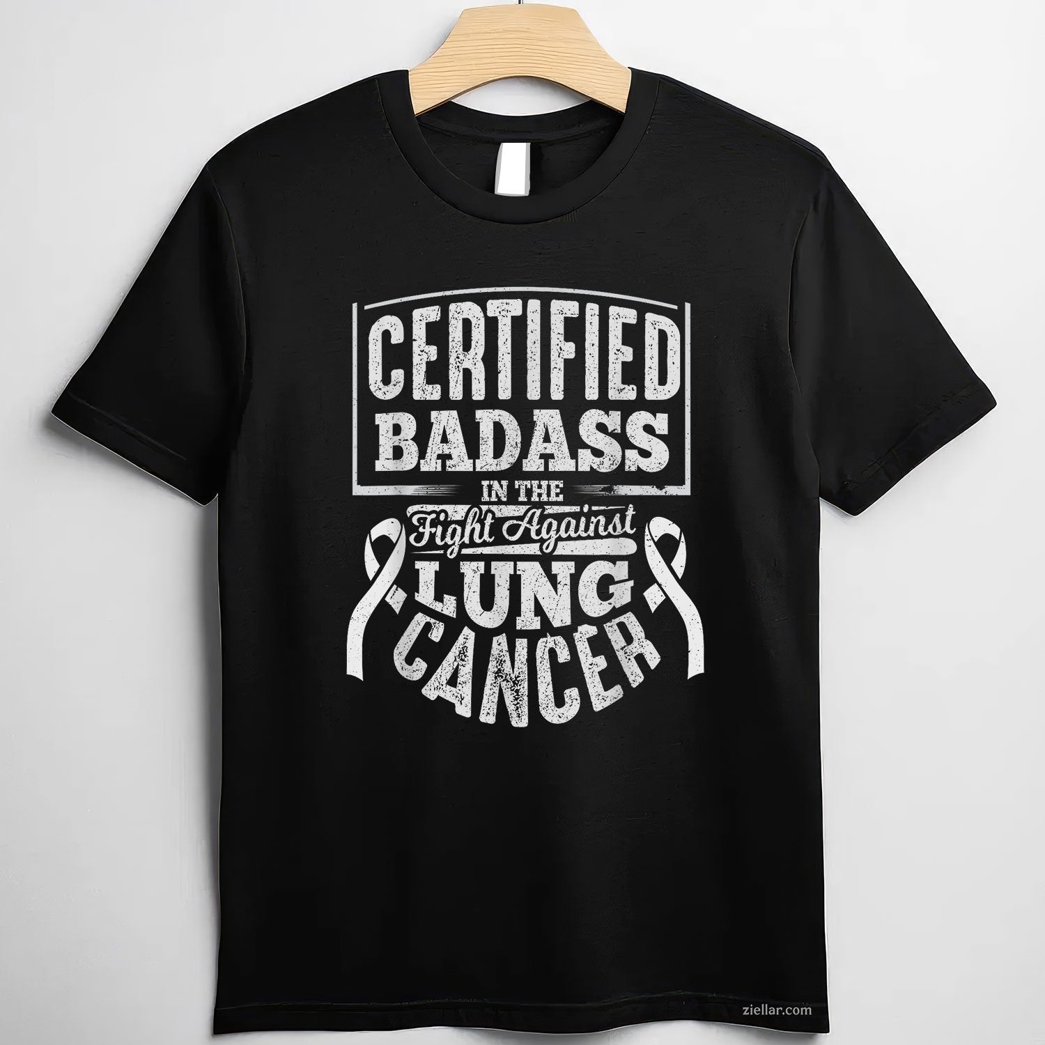 Badass Lung Cancer Awareness T Shirt Women Men Gifts T-Shirt
