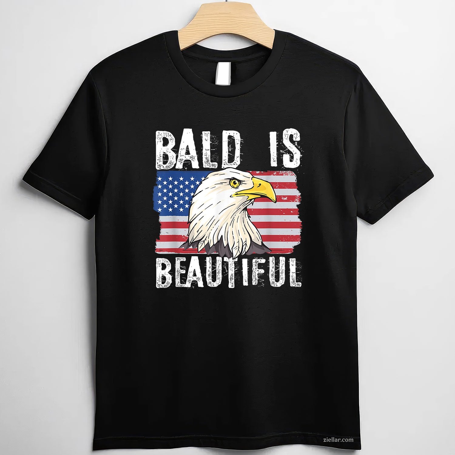 Bald Is Beautiful 4th of July Independence Day