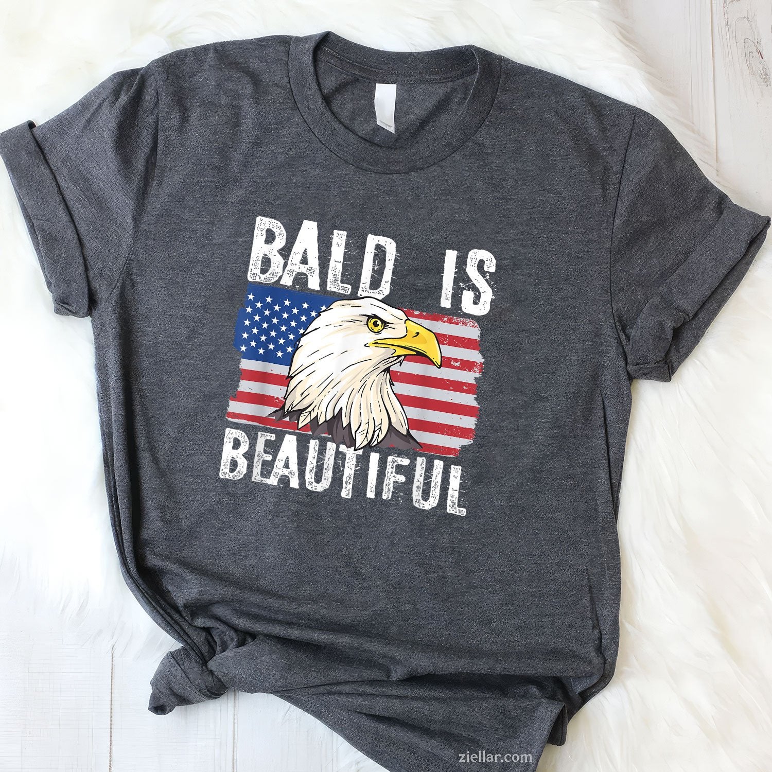 Bald Is Beautiful 4th of July Independence Day