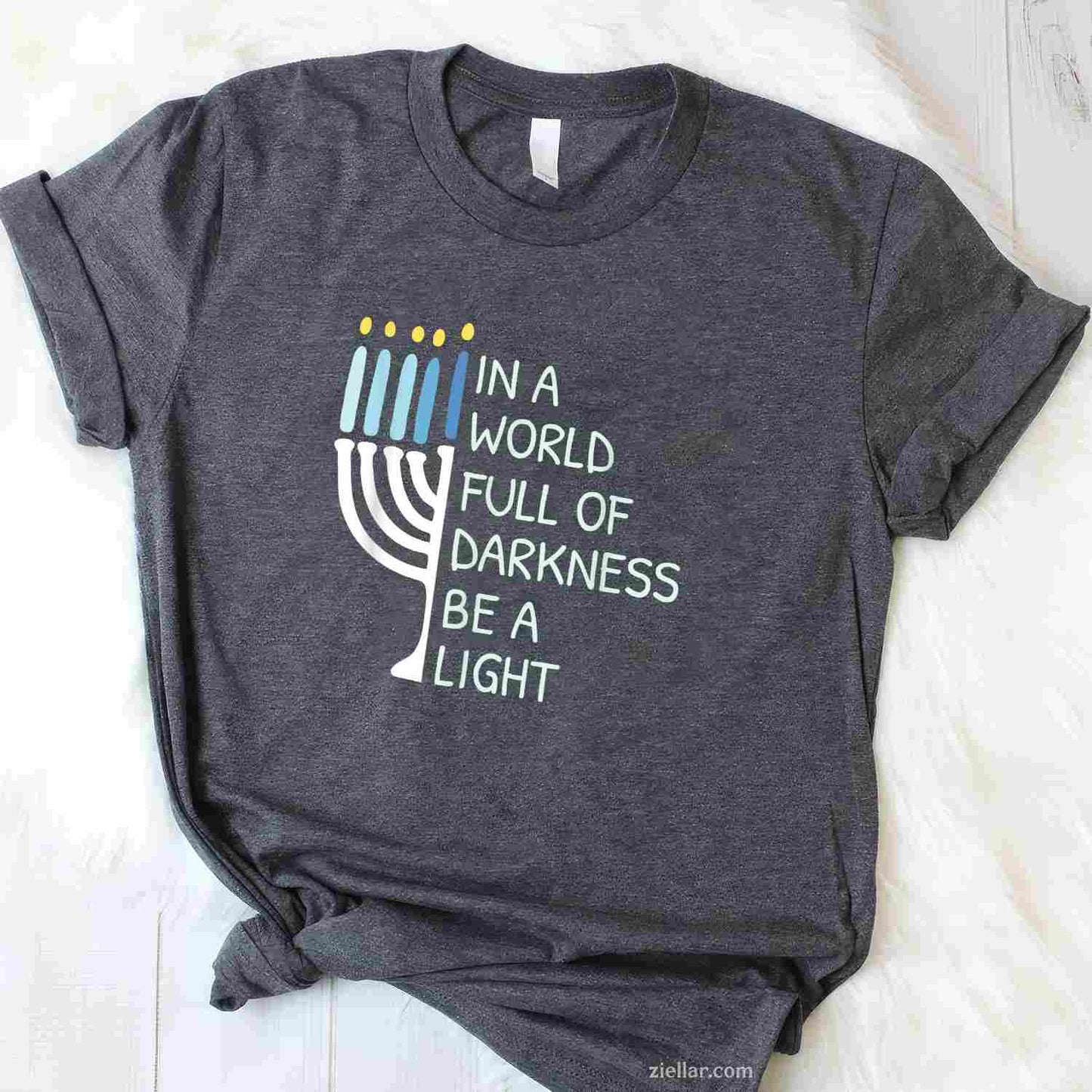 Be A Light Happy Hanukkah T-Shirt_ Religious Jewish Holiday Tee For Men And Women