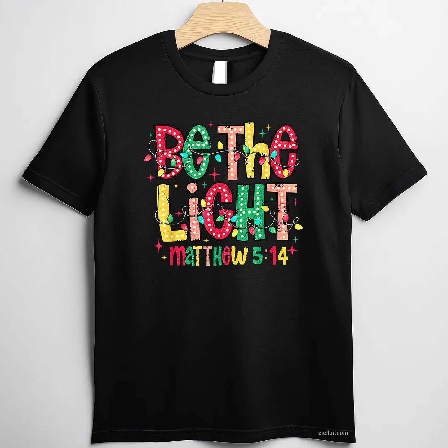 Be The Light Christian Christmas T-Shirt, A Religious Be The Light Christian Christmas Tee