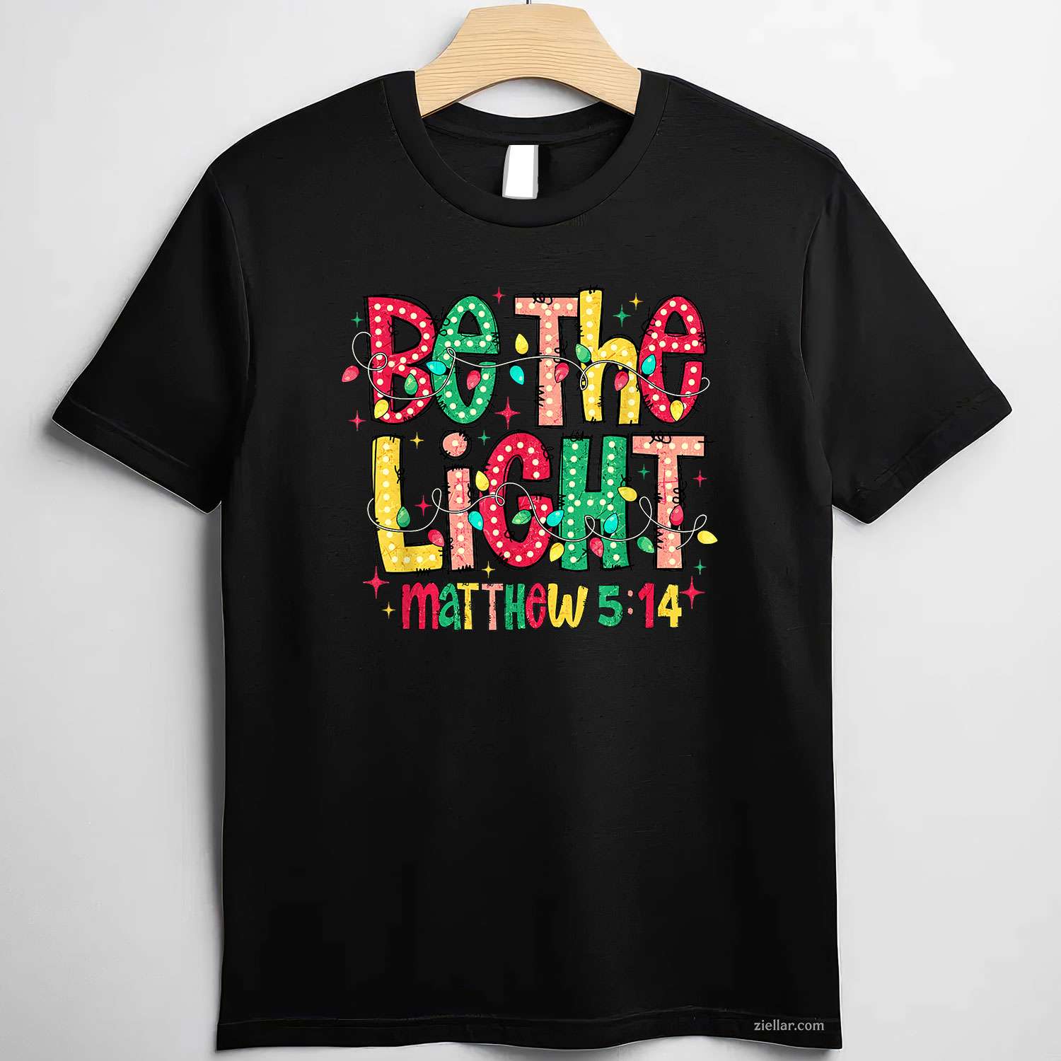 Be The Light Christian Christmas T-Shirt, A Religious Be The Light Christian Christmas Tee