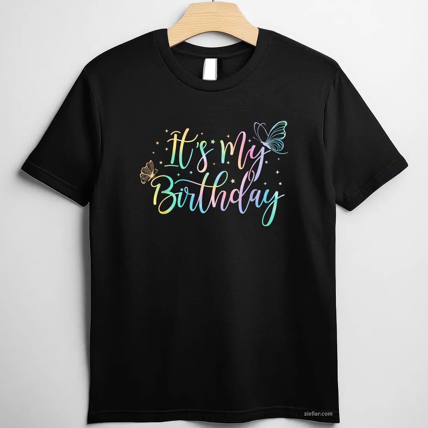 Birthday Butterfly Tie-Dye Tee and T-Shirt, It's My Birthday Party T-Shirt for Women Adults