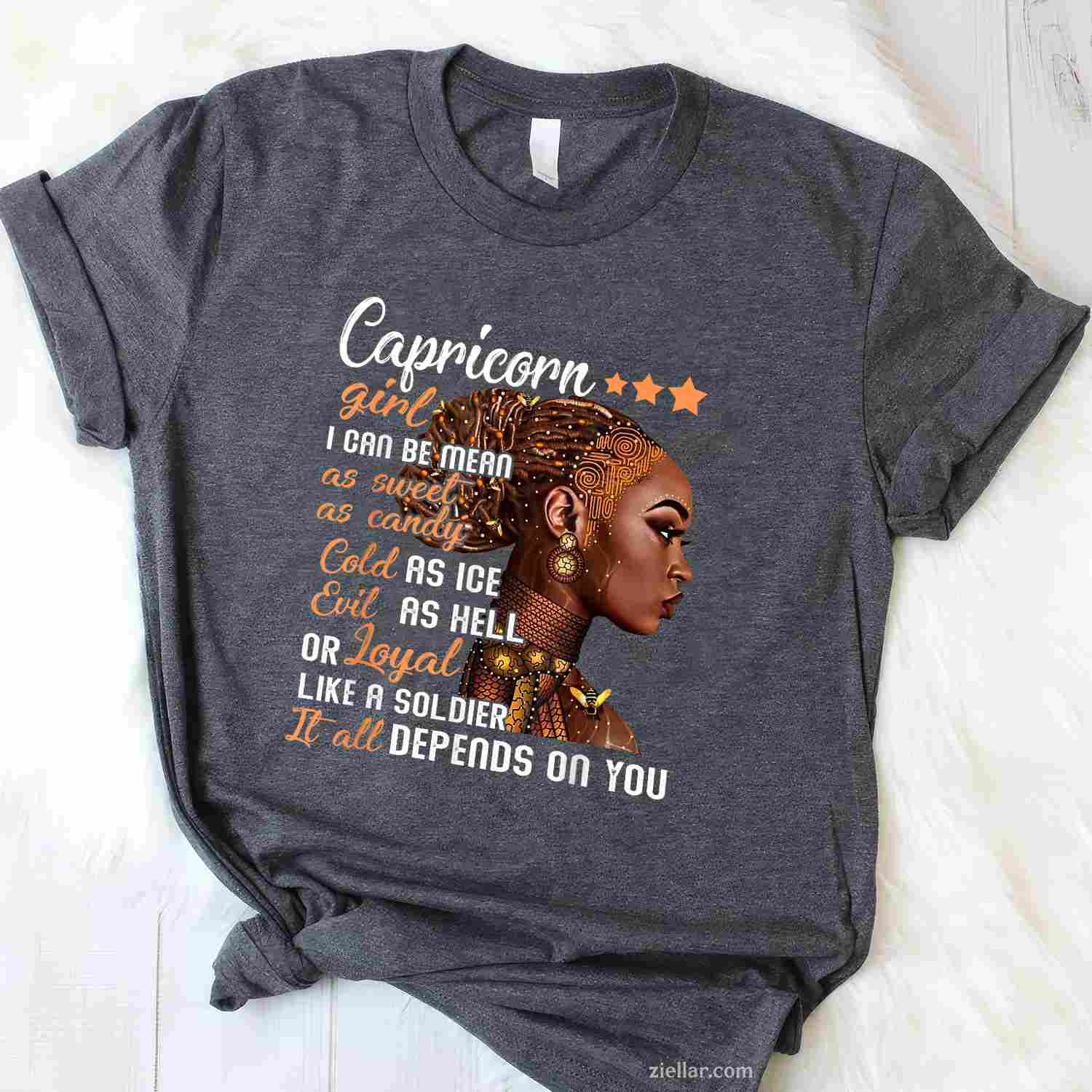 Birthday Gift Capricorn Girl December Or January Women T-Shirt_ Capricorn Zodiac Sign Astrology Tee For Her