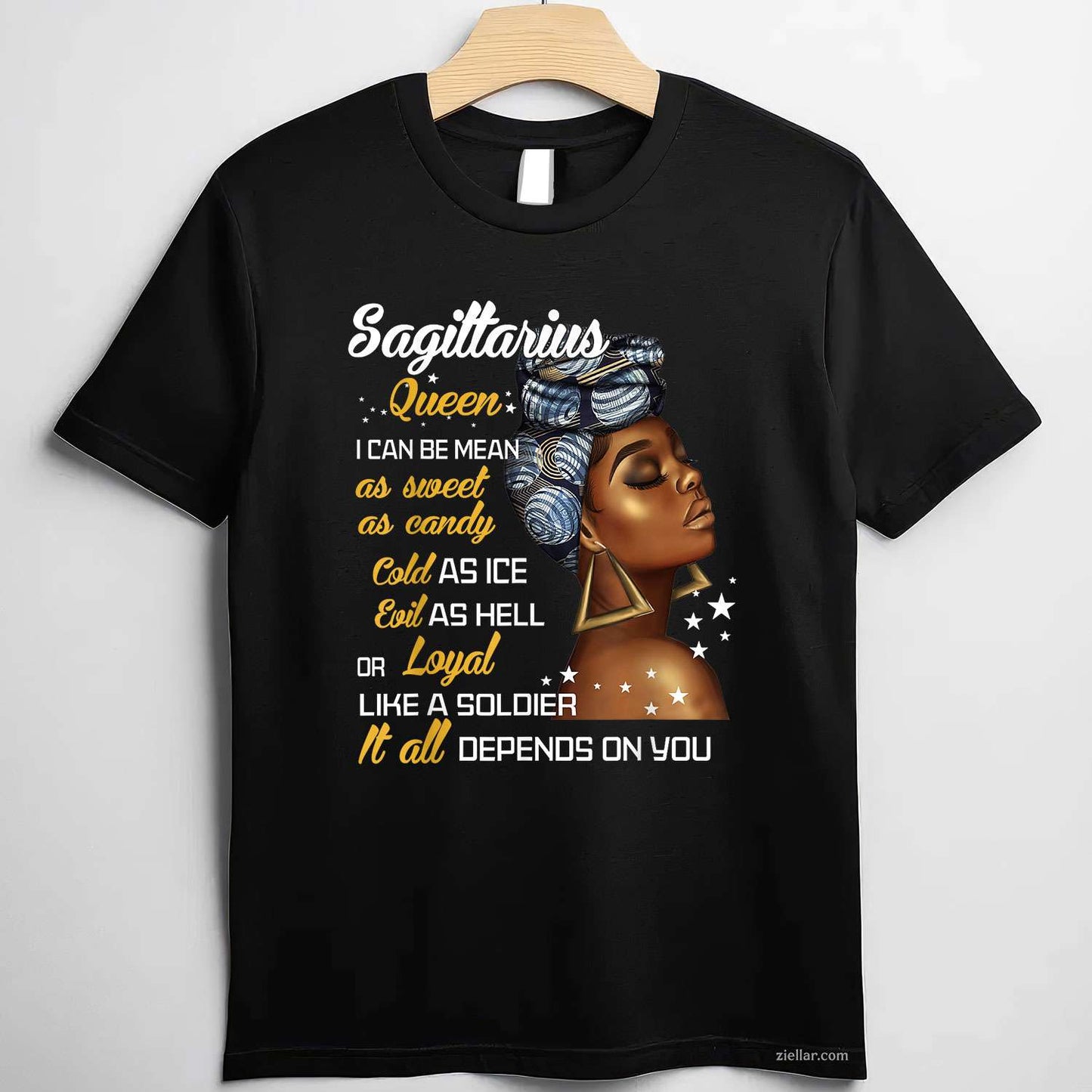 Birthday Gift Sagittarius Queen November Or December Women T-Shirt_ Astrology Zodiac Sign Tee For Her