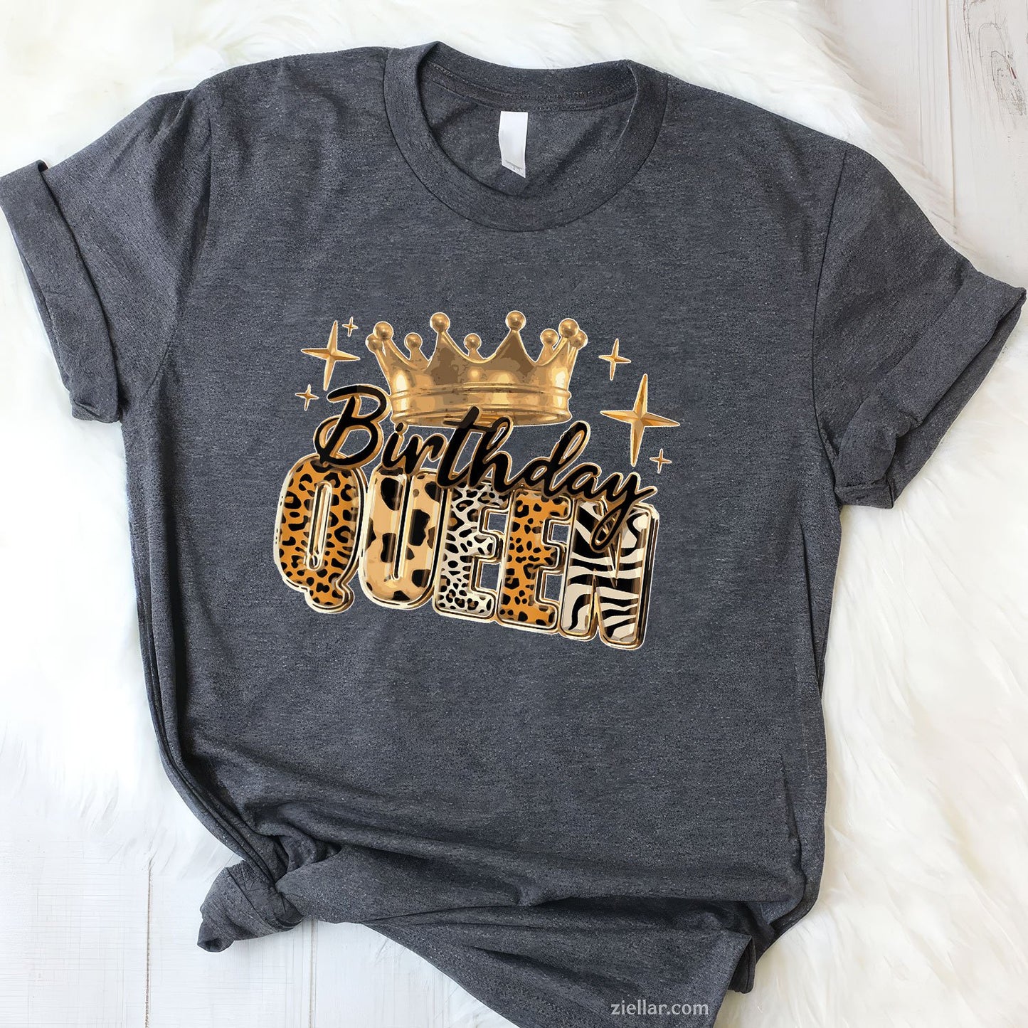Birthday Queen Golden Crown American Afro Girls Women