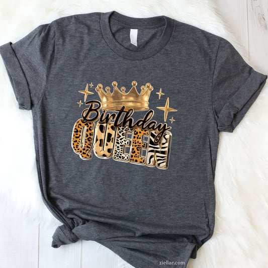 Birthday Queen Golden Crown American Afro Girls Women
