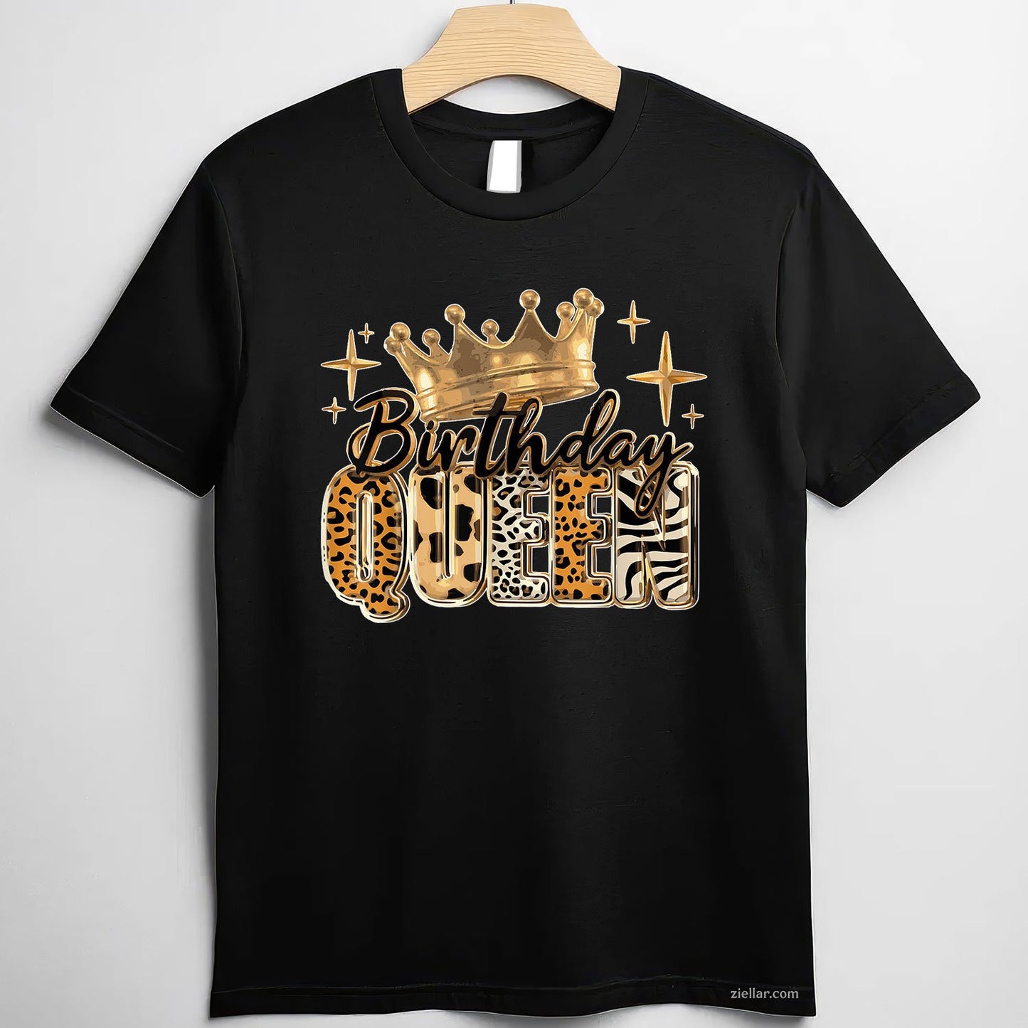 Birthday Queen Golden Crown American Afro Girls Women