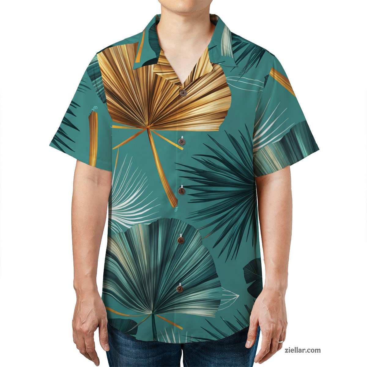 Black Blue Hibiscus Hawaiian Shirt Tee, Tropical Aloha Beach Party Wear
