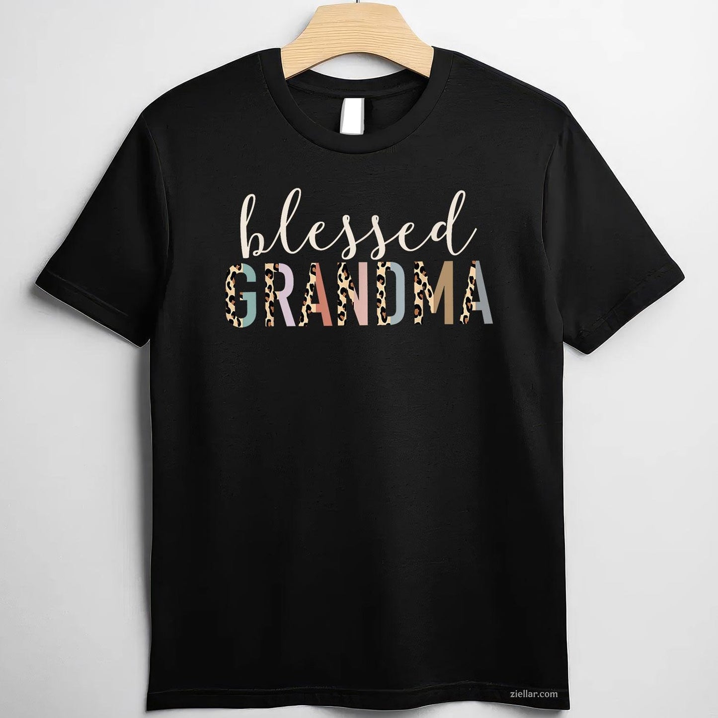 Blessed Grandma Cute Leopard Print T-Shirt Tee for Men Women Adults Unisex