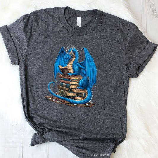 Book Lover Bookworm Reading Books Dragon T-Shirt