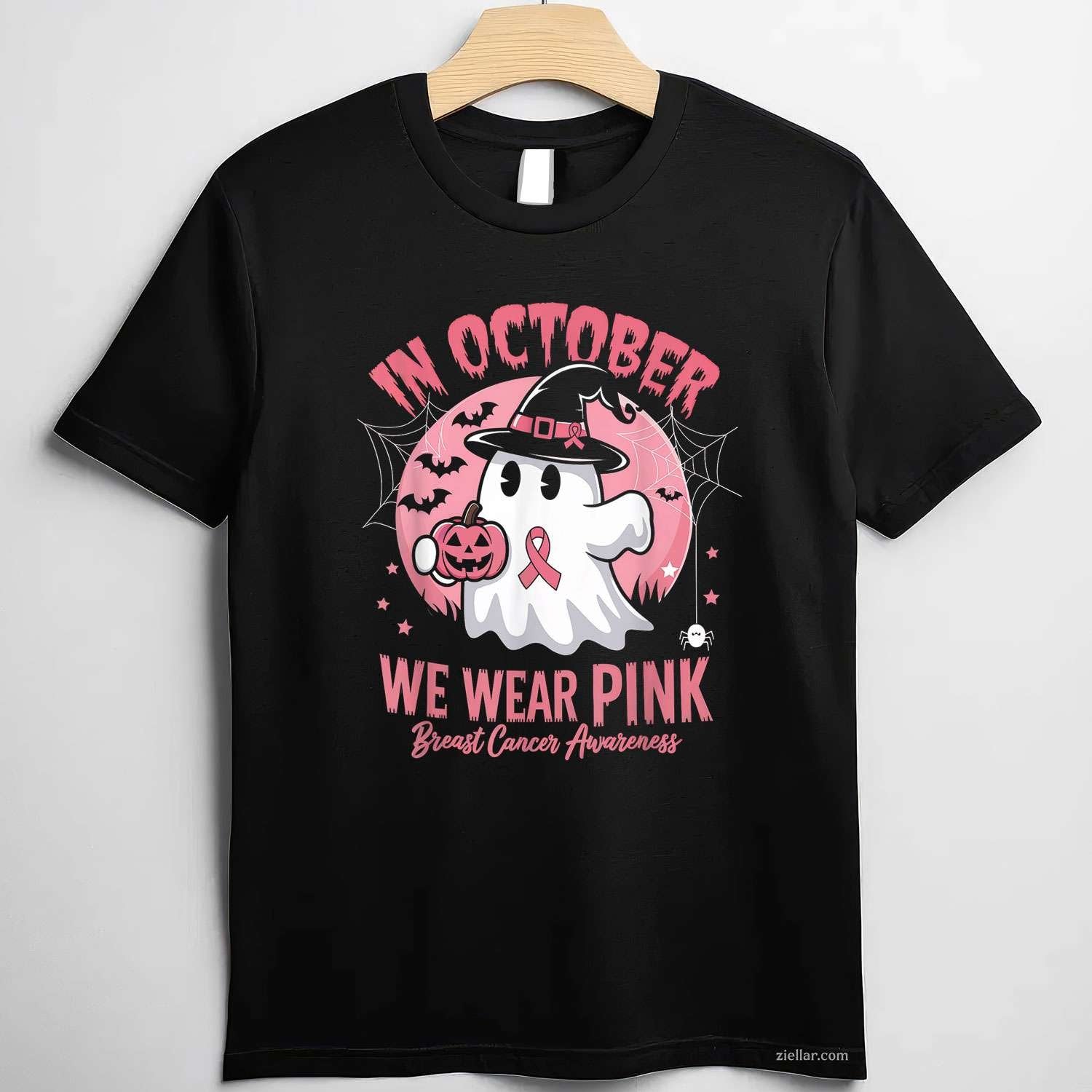 Breast Cancer s Women Halloween October Wear Pink Funny Graphic Tee and T-Shirt Gift for Adults Men Women Unisex