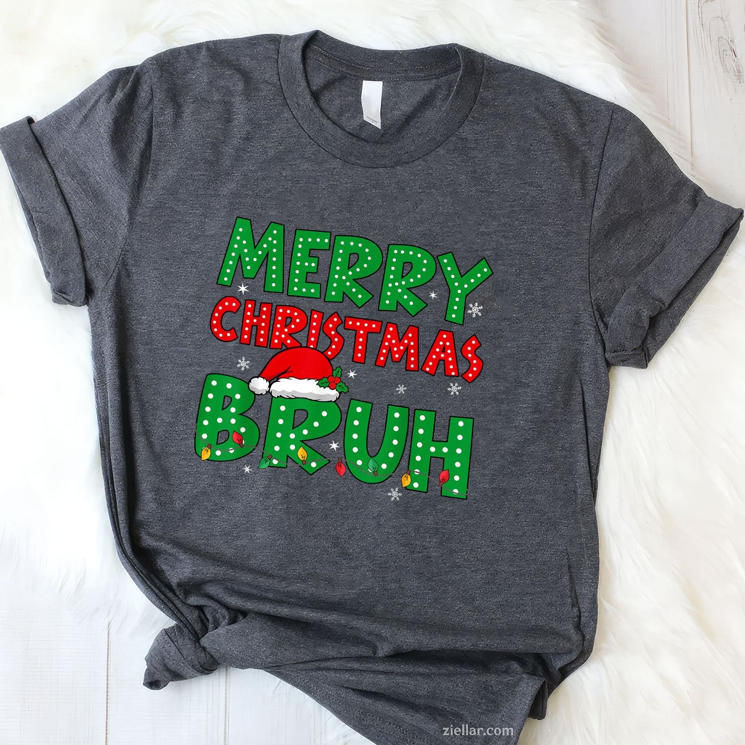 Bruh Christmas Meme Tee and T-Shirt, Funny Bro Greeting T-Shirt for Teens and Adults
