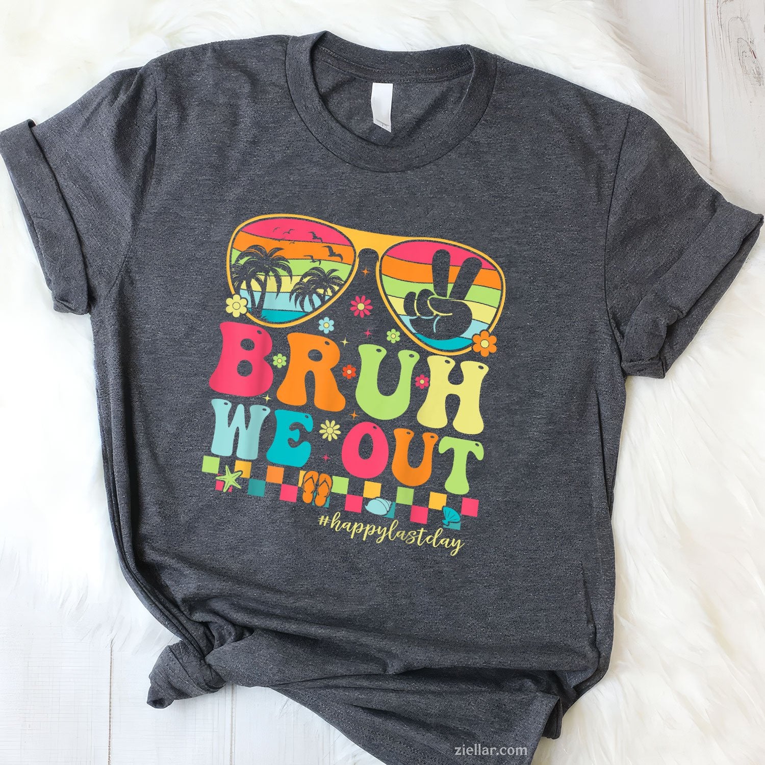 Bruh We Out Teacher Tee and T-Shirt, Funny Groovy Last Day of School T-Shirt Gift for Adults