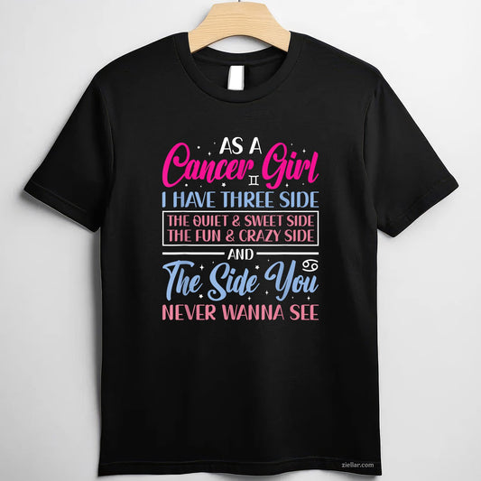 Cancer Girl Zodiac Sign Astrology Astrological Tee TShirt