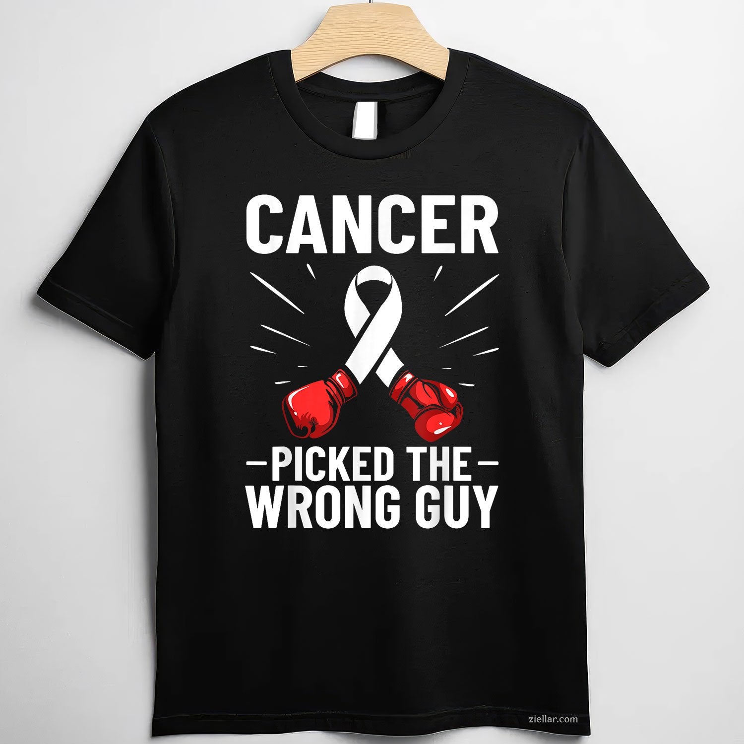 Cancer Picked The Wrong Guy Lung Cancer Awareness Tee and T-Shirt, Lung Cancer Awareness Support T-Shirt for Men and Women Adults