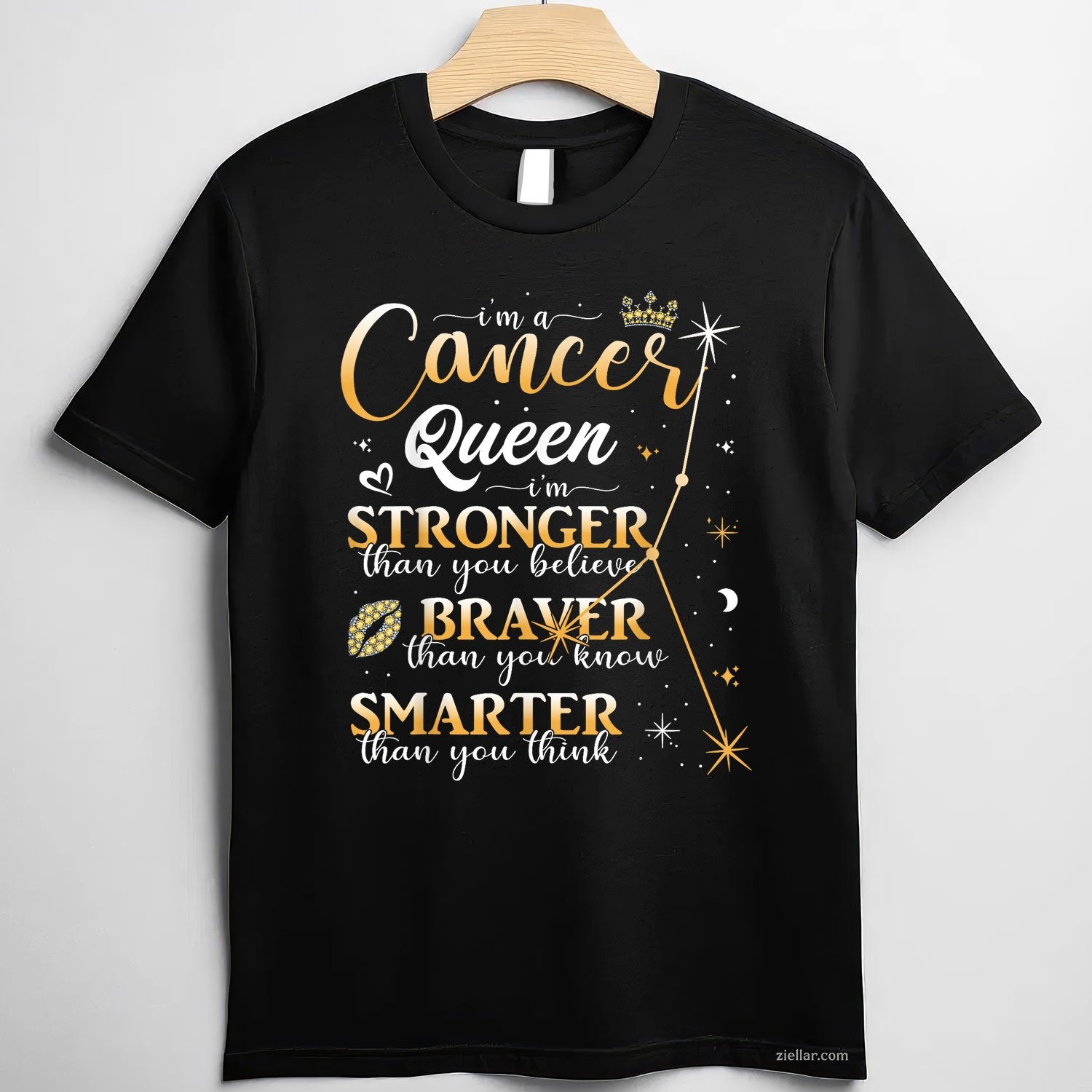 Cancer Zodiac Sign June July Birthday Women Queen Tee TShirt
