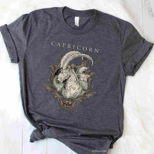 Capricorn Zodiac T-Shirt_ Birthday December January Tee, Perfect For Men, Women And Astrology Lovers