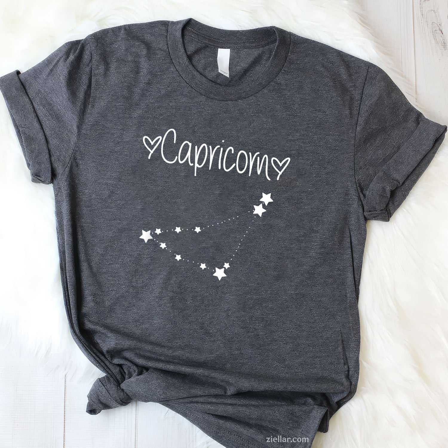 Capricorn Zodiac Horoscope Tee and T-Shirt, December January Birthday Astrology T-Shirt for Men and Women