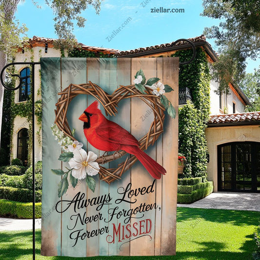 Cardinal Memorial Garden Flag 12x18 Double Sided Yard Banner for Outdoor Gravesite