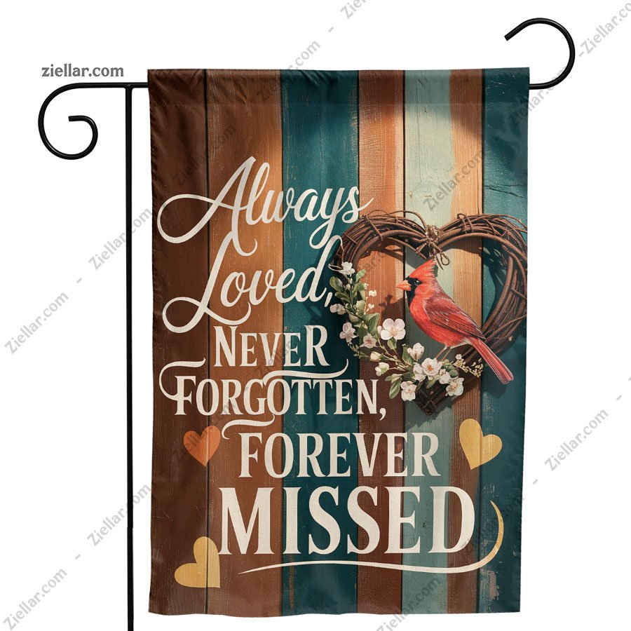 Cardinal Memorial Garden Flag 12x18 Inch, Double Sided Gravesite Outdoor Decor