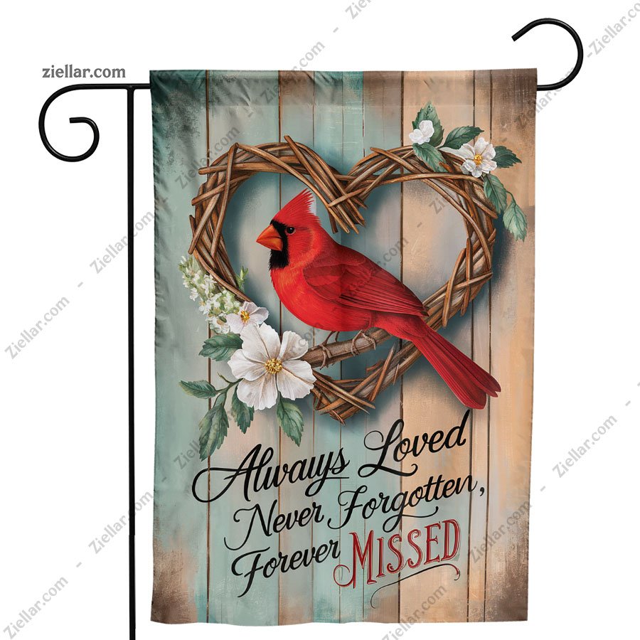 Cardinal Memorial Garden Flag 12x18 Double Sided Yard Banner for Outdoor Gravesite