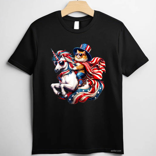 Cat riding Unicorn usa