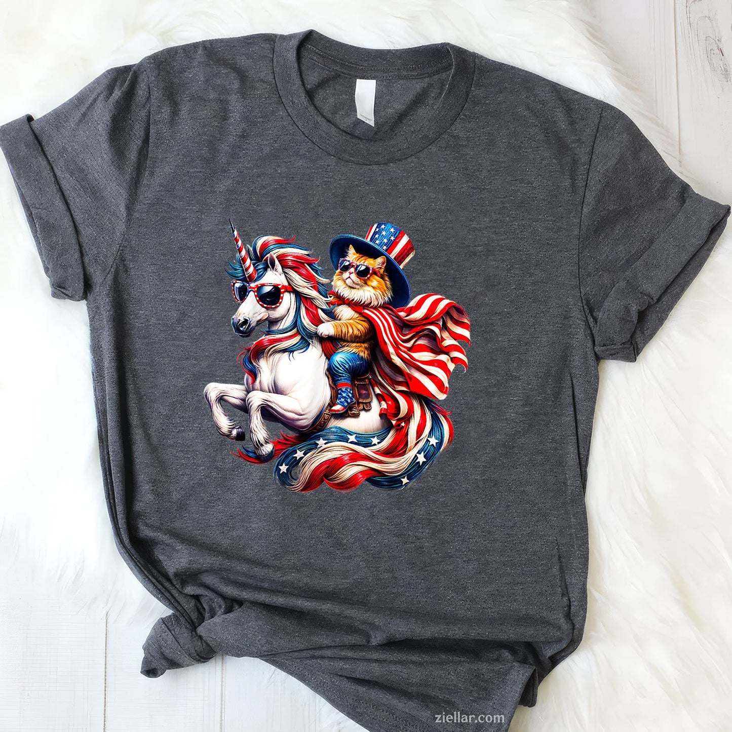 Cat riding Unicorn usa