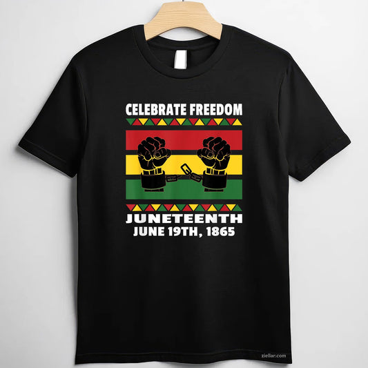 Celebrate Black Freedom Juneteenth June 19th 1865 Tee
