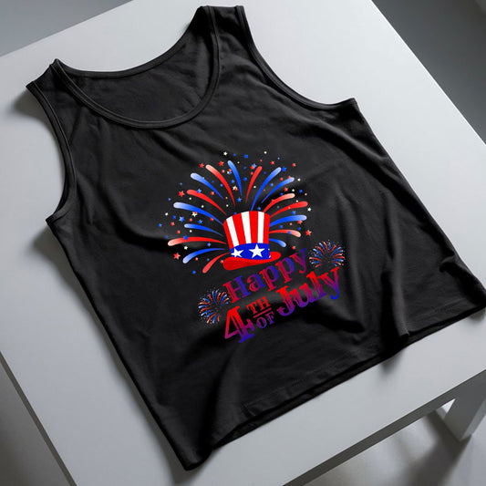 Celebrating Freedom Tank Top Shirt, Patriotic USA Independence Day Gift