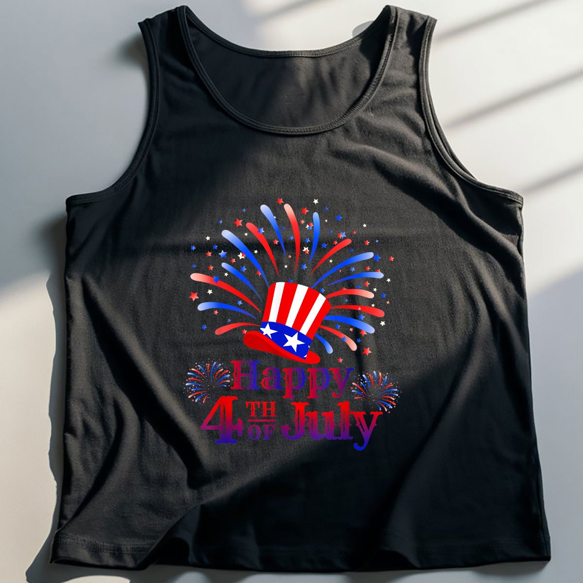 Celebrating Freedom Tank Top Shirt, Patriotic USA Independence Day Gift