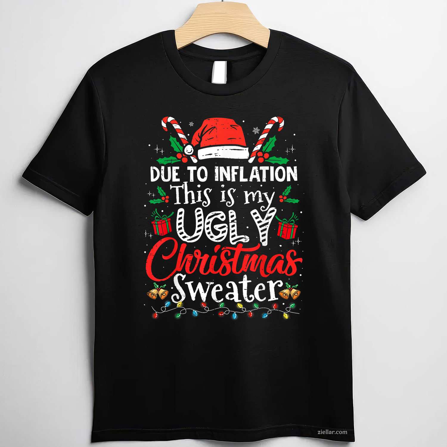 Chicken Christmas This Is My Ugly Sweater Funny T-Shirt_ Humorous Holiday Party Gag Gift Tee