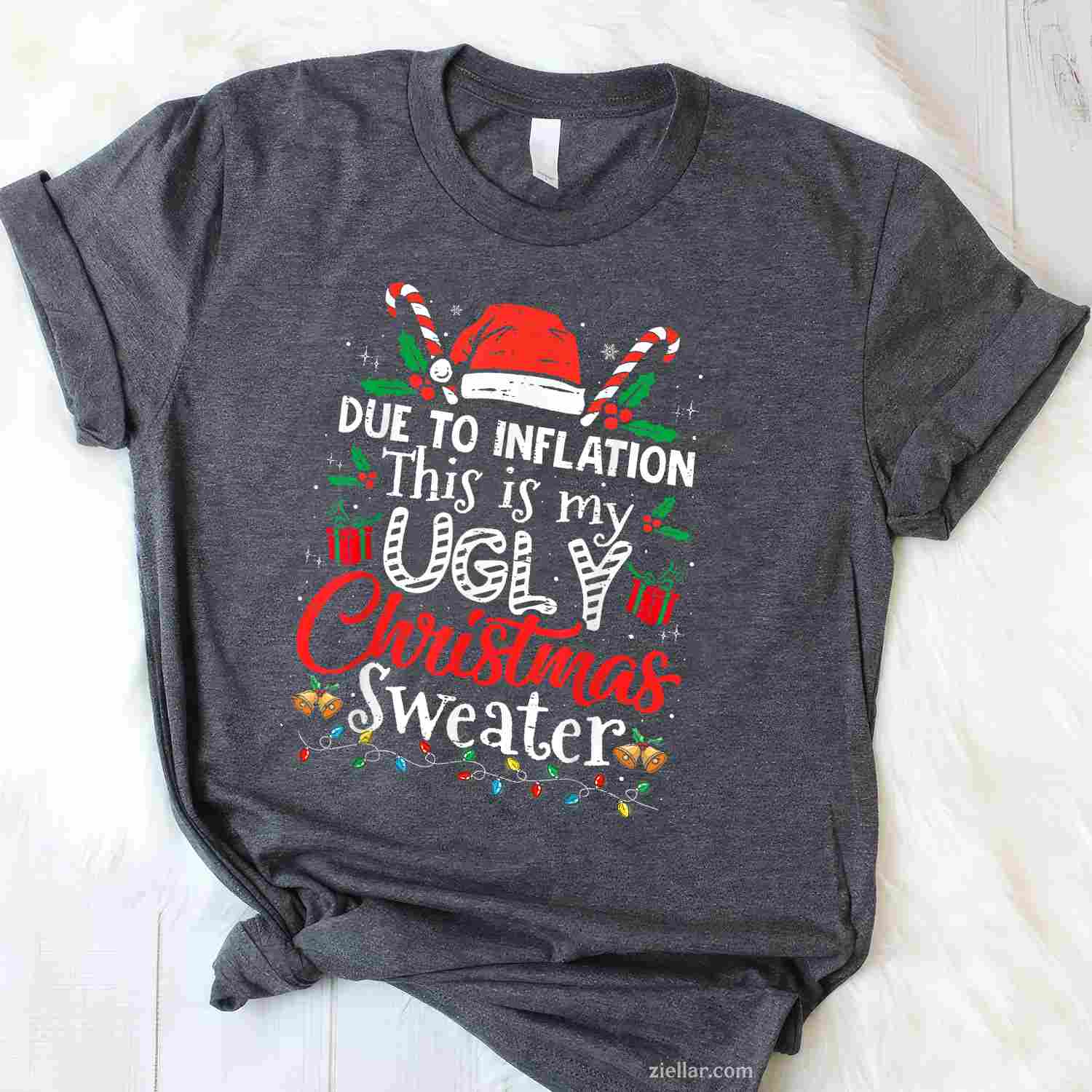 Chicken Christmas This Is My Ugly Sweater Funny T-Shirt_ Humorous Holiday Party Gag Gift Tee