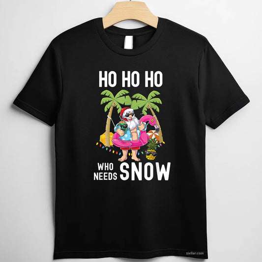 Christmas Palm Tree Santa Surfing Summer Beach