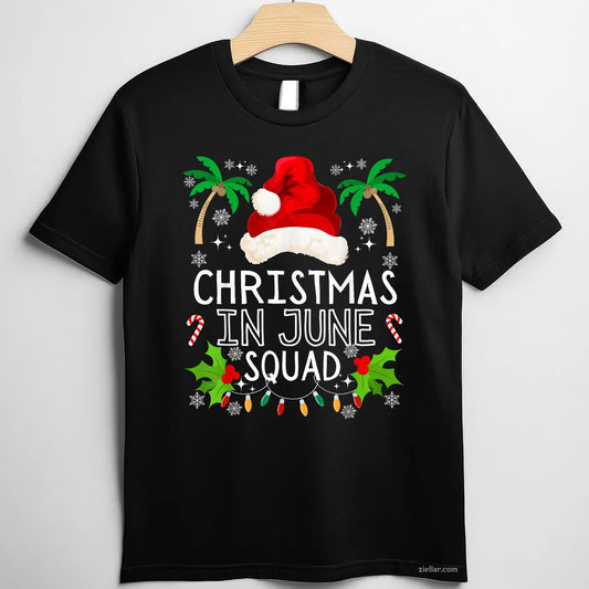 Christmas In June Squad Funny Summer Xmas Men