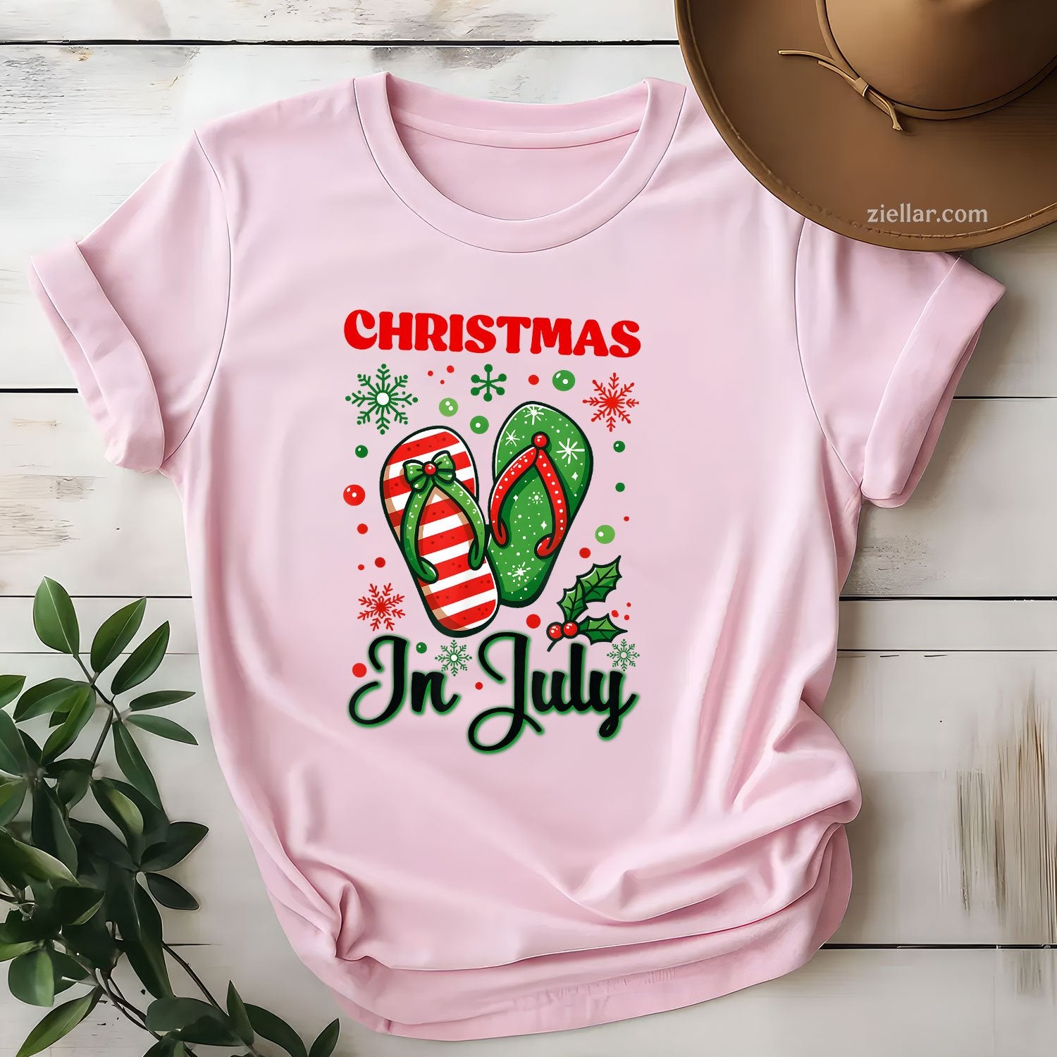 Christmas In July Flip Flops Xmas Summer Women