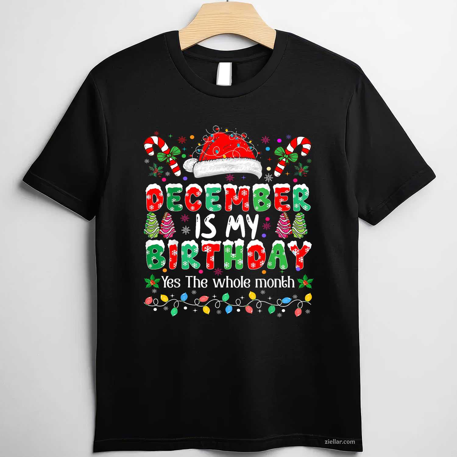 Christmas December Birthday Funny T-Shirt_ December Is My Birthday Tee, A Great Winter Season Gift