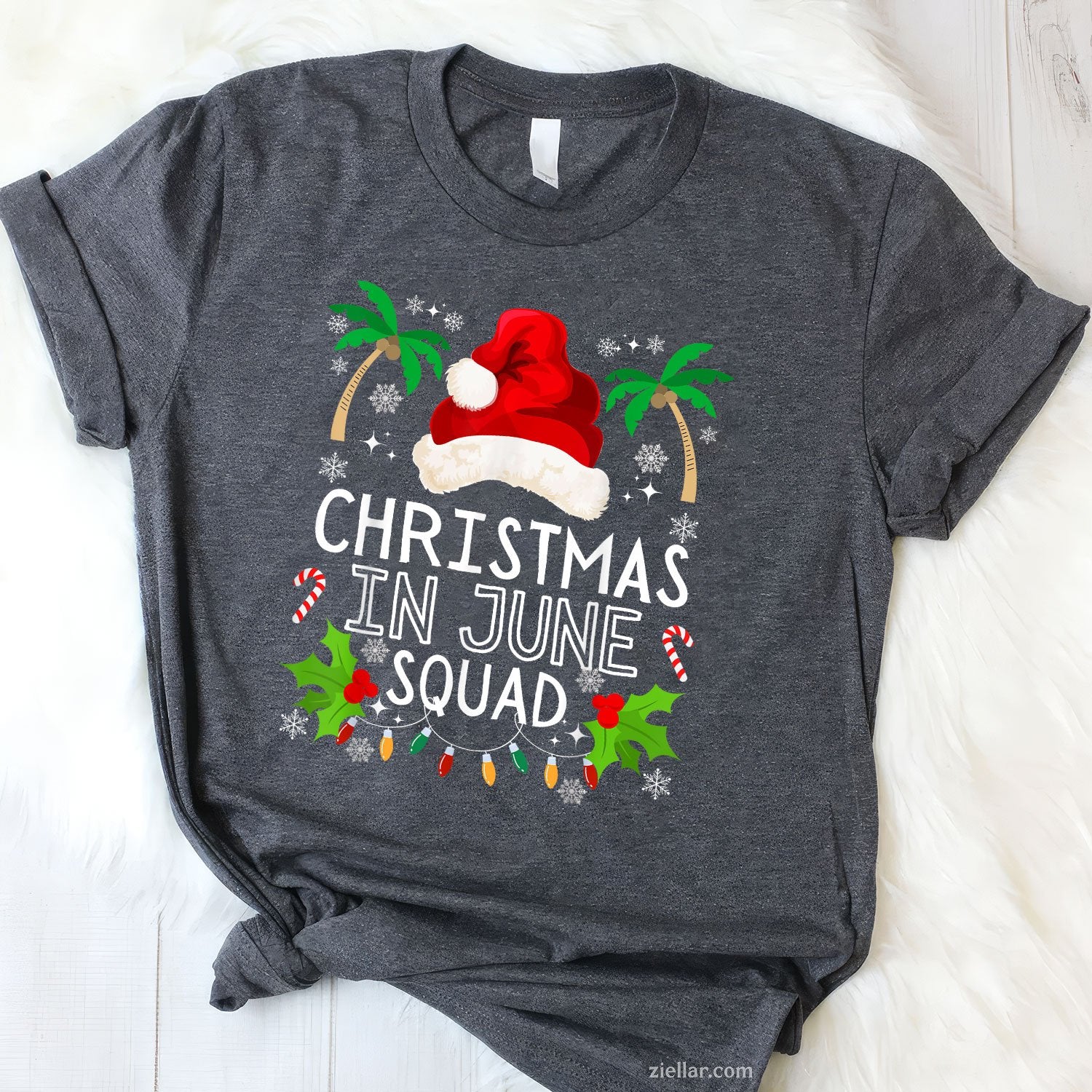 Christmas In June Squad Funny Summer Xmas Men